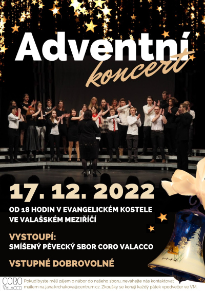 Adventní koncert pěveckého sboru CORO VALACCO
