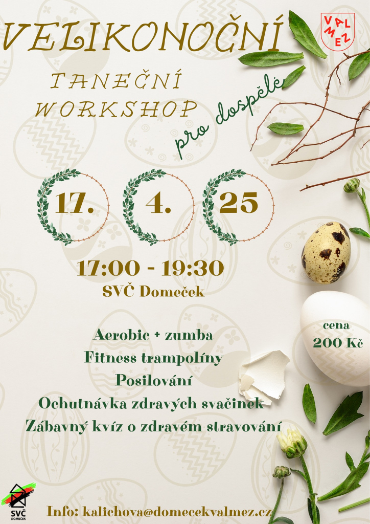 VELIKONOČNÍ TANEČNÍ WORKSHOP PRO DOSPĚLÉ