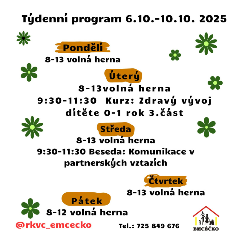 Týdenní program Emcéčka
