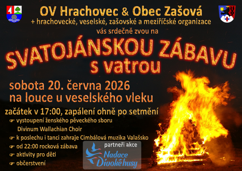Svatojánská zábava s vatrou