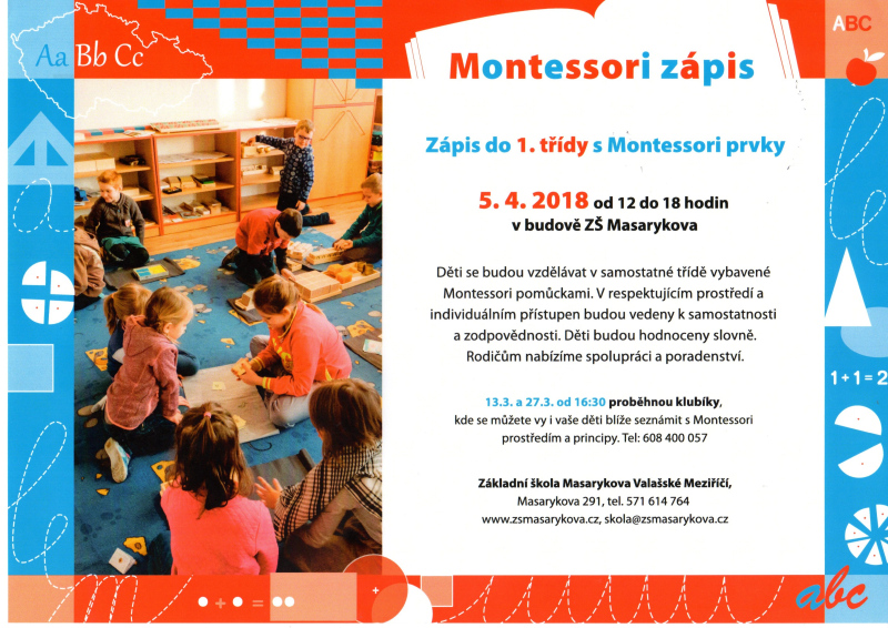 Montessori zápis