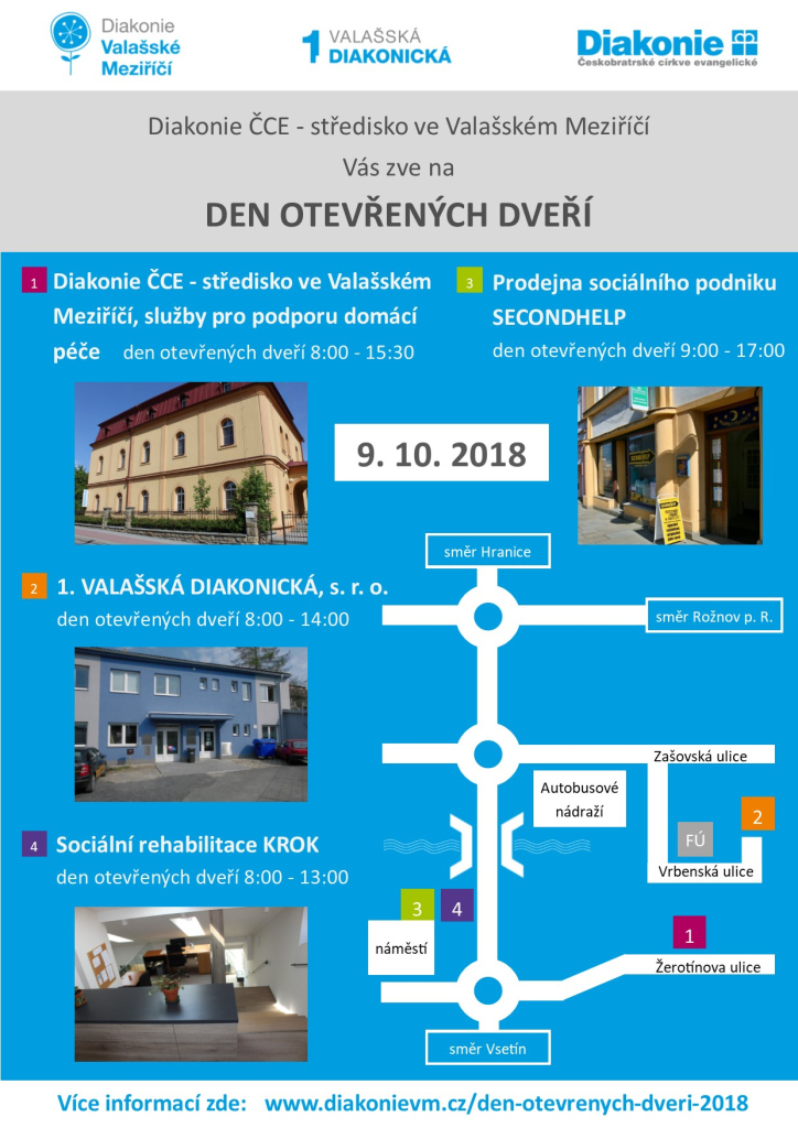 Den otevřených dveří Diakonie ČCE - středisko ve Valašském Meziříčí