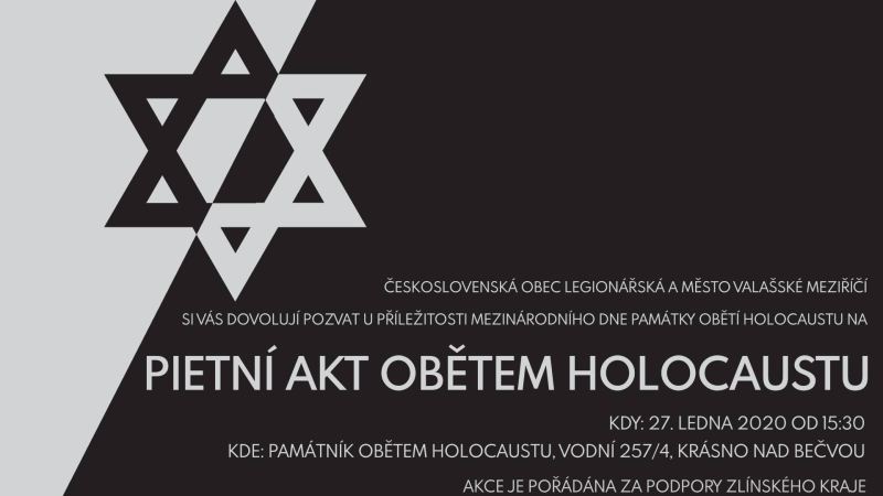 Pietní akt obětem Holocaustu ve Valašském Meziříčí