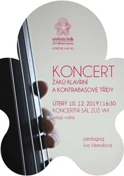 Koncert žáků klavírní a kontrabasové třídy