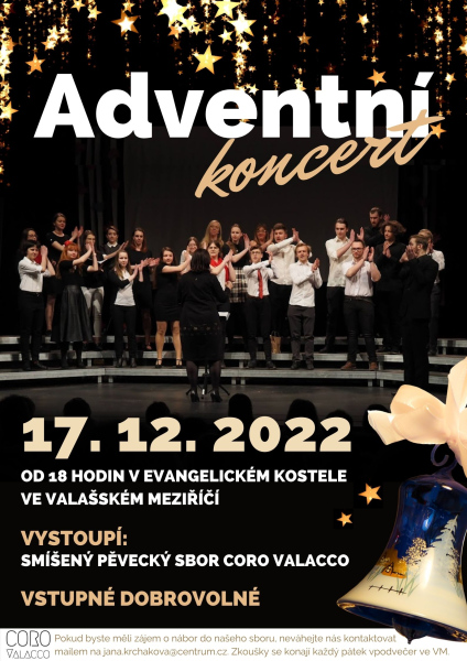 Adventní koncert pěveckého sboru CORO VALACCO