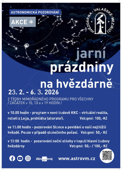 Jarní prázdniny na hvězdárně