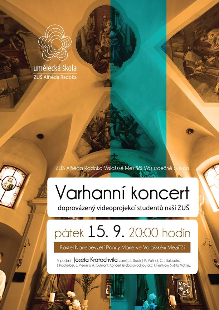 Varhanní koncert doprovázený videoprojekcí studentů ZUŠ