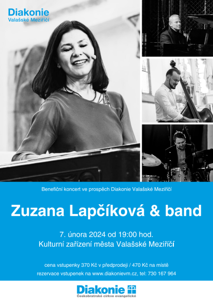 Benefiční koncert ve prospěch Diakonie Valašské Meziříčí Zuzana Lapčíková & band